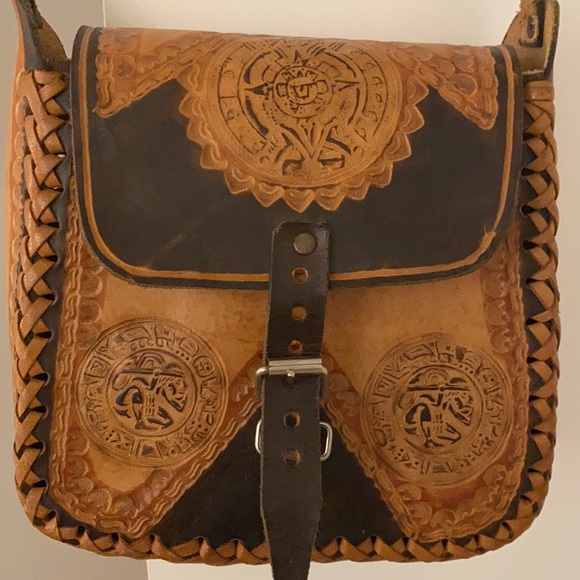 handmade leather bag from Mexico - Picture 3 of 6